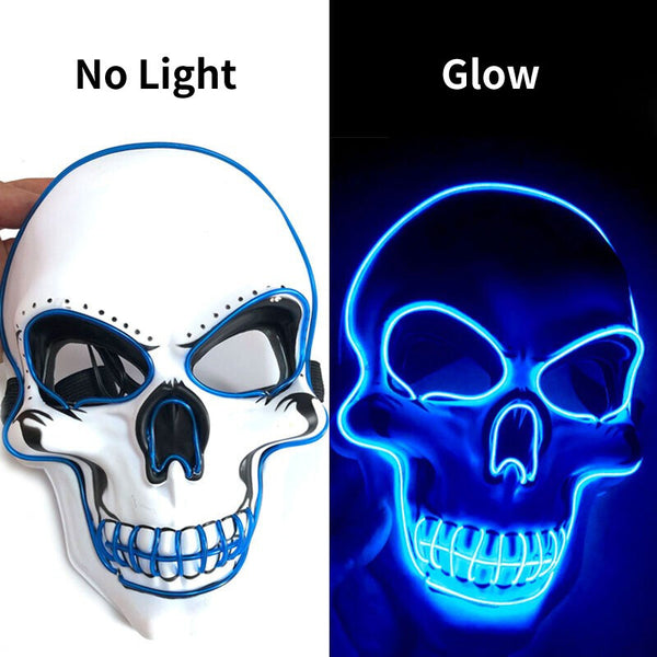 LED White Skull Mask