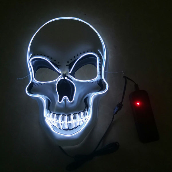 LED White Skull Mask