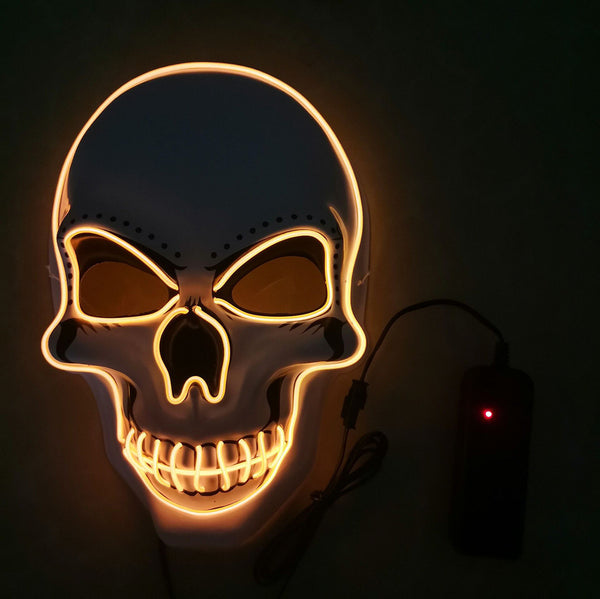 LED White Skull Mask