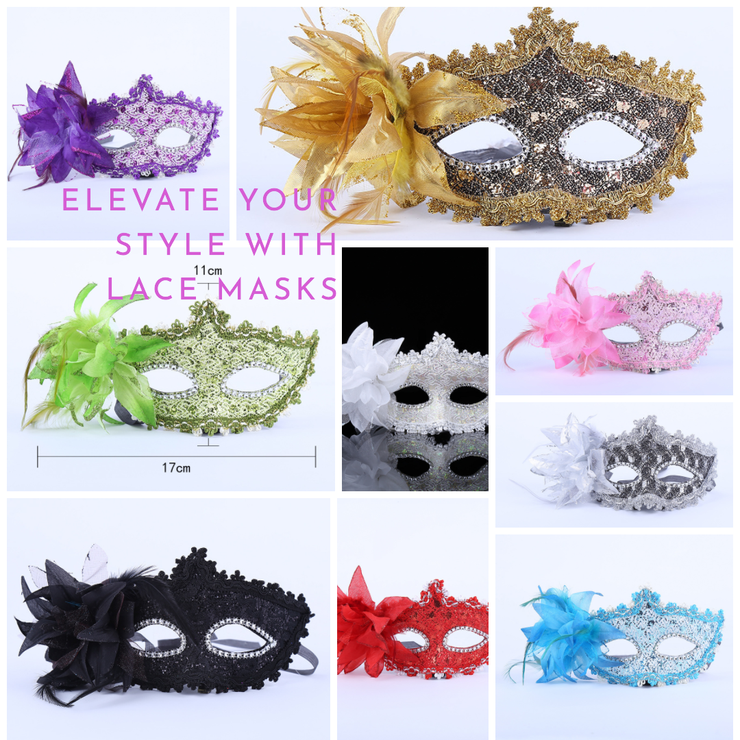 Side Floral Lace Mask