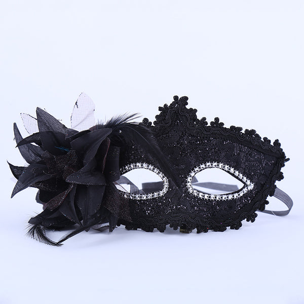 Side Floral Lace Mask