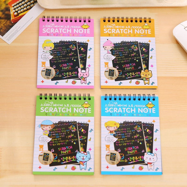 Small Scratch Painting Colorful Graffiti Notebook