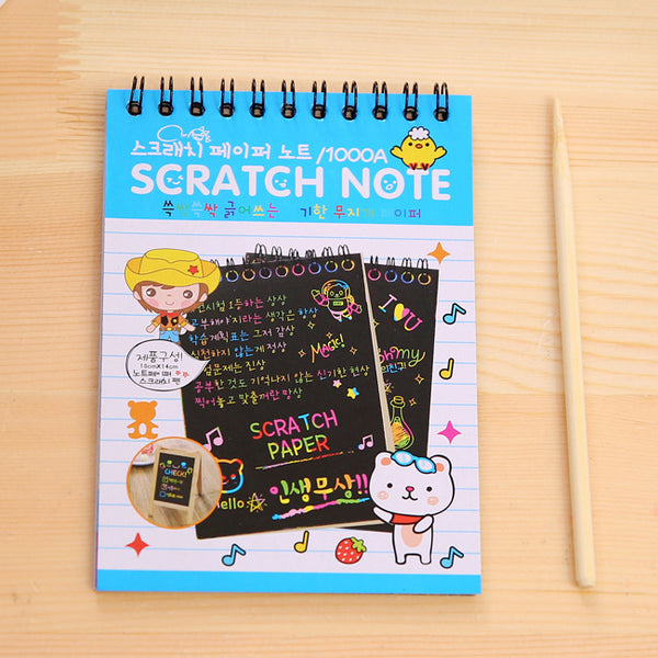 Small Scratch Painting Colorful Graffiti Notebook