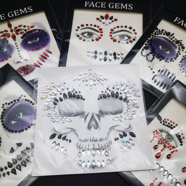 Halloween Diamond Face Stickers