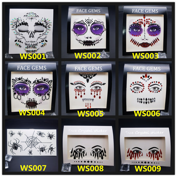 Halloween Diamond Face Stickers