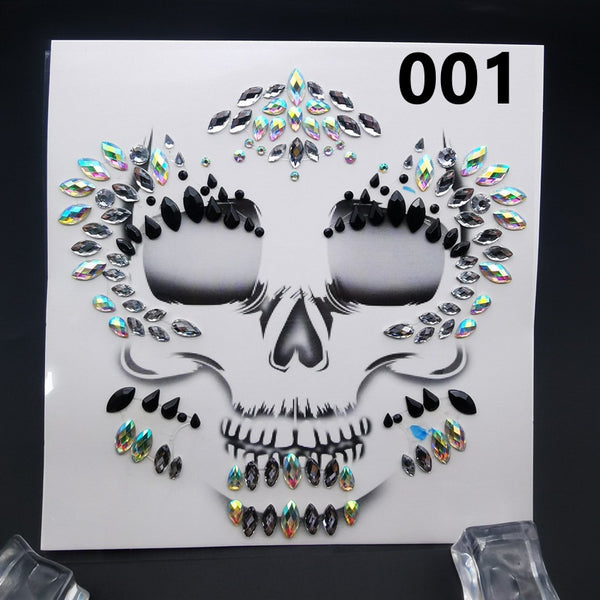 Halloween Diamond Face Stickers