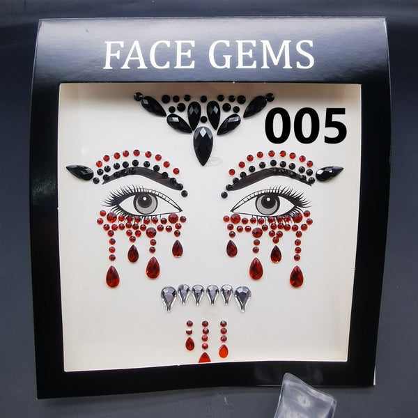 Halloween Diamond Face Stickers