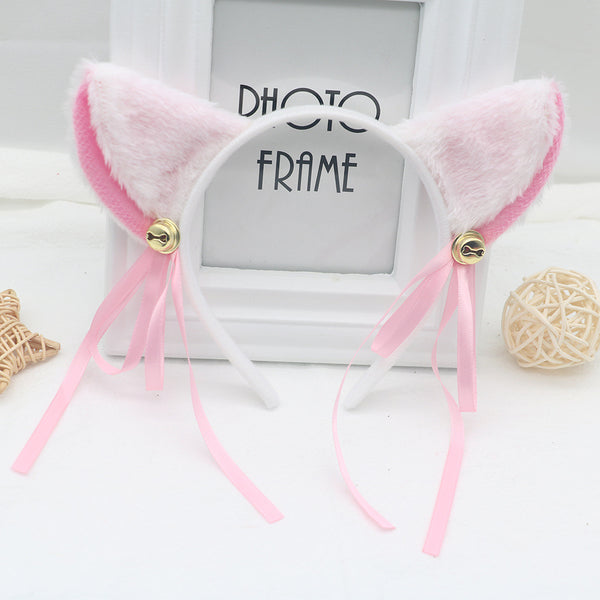 Plush Kitty Headband With Bells