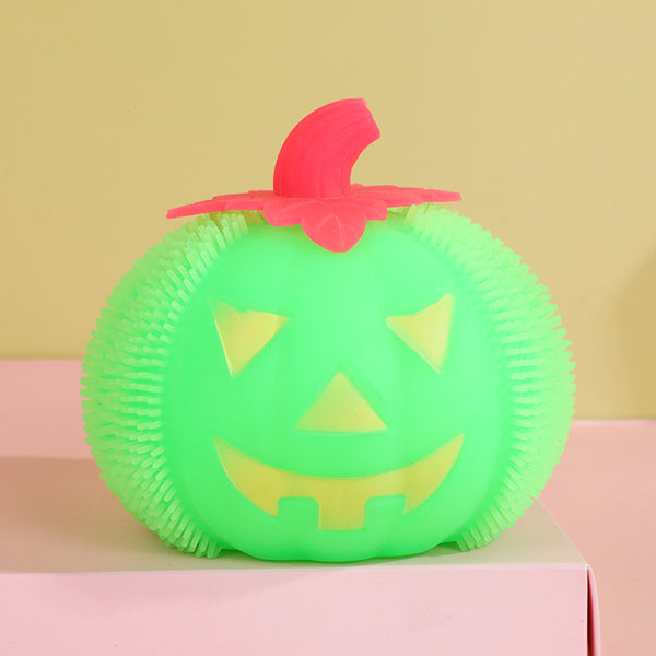 Large Led Light Up Fuzzy Pumpkins Decompression Toy