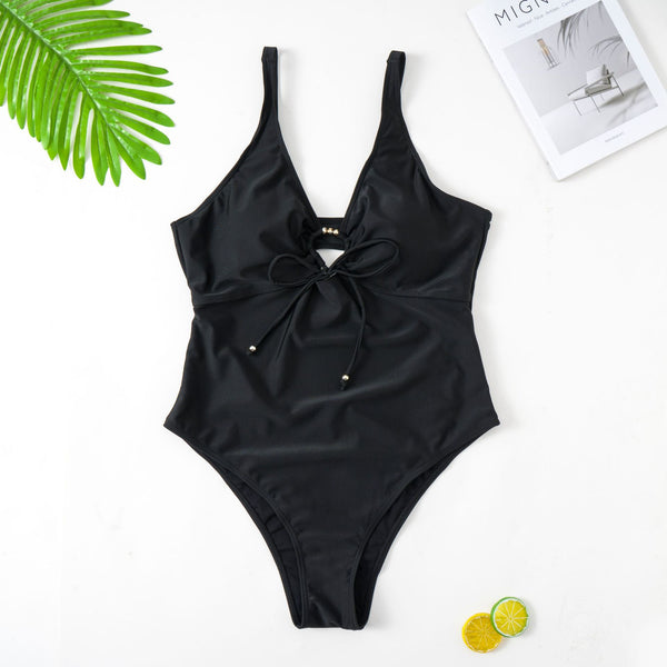 Plus Size High Waist One Piece Swimsuit