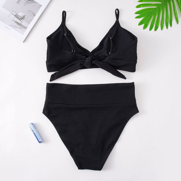 Plus Size High Waist Two Piece Bikini Set