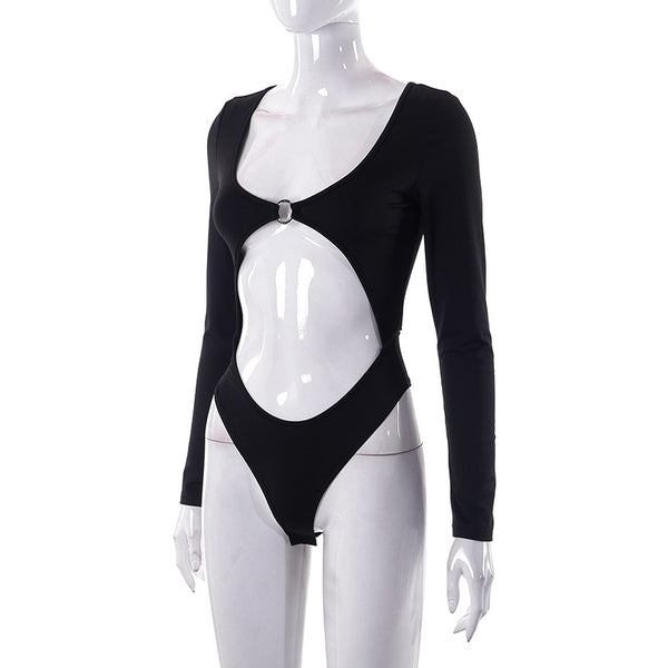 Sexy Ring Long Sleeve Swimsuit 178