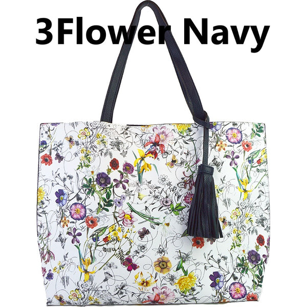 Large Reversible Tote With Detachable Pouch