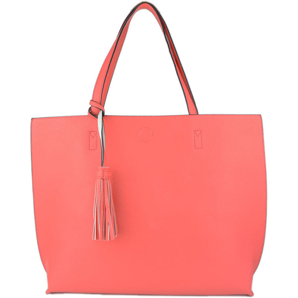 Large Reversible Tote With Detachable Pouch