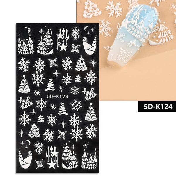 Winter Christmas Nail Art Stickers