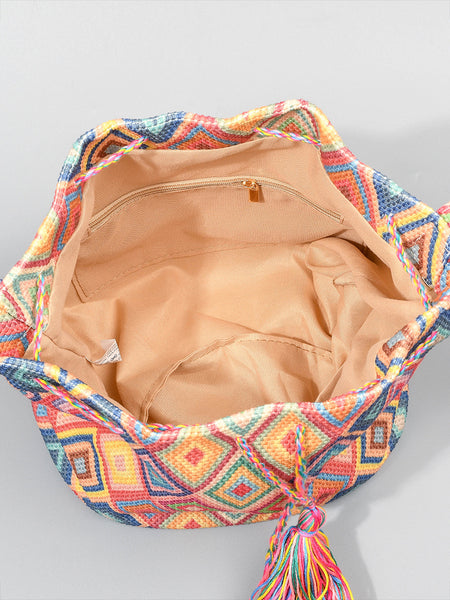 Bohemian Canvas Bucket Bag