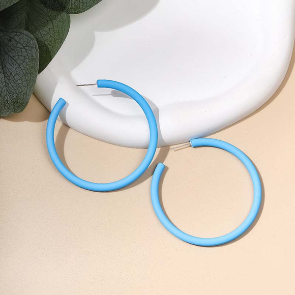 Bright C Shaped Hoop Earrings