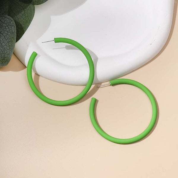 Bright C Shaped Hoop Earrings