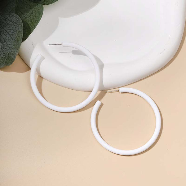 Bright C Shaped Hoop Earrings