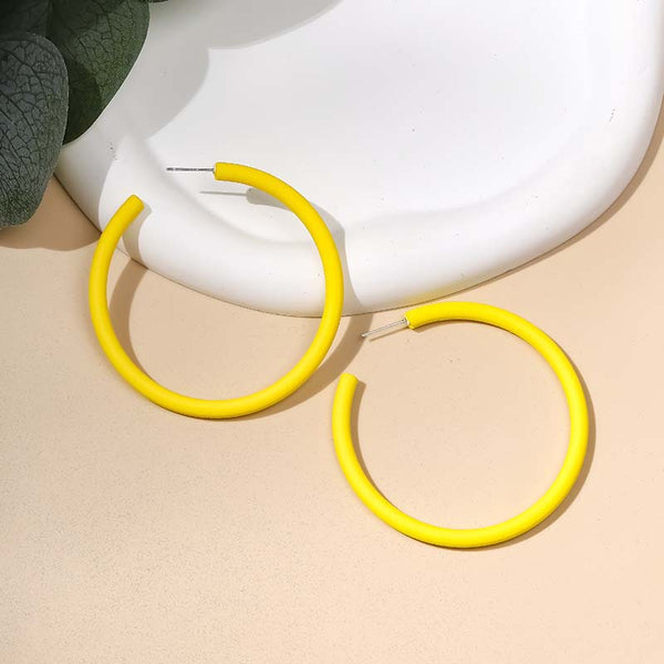 Bright C Shaped Hoop Earrings