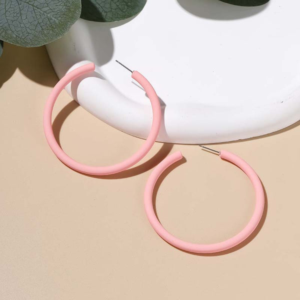 Bright C Shaped Hoop Earrings