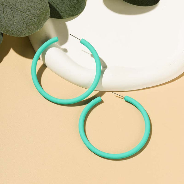 Bright C Shaped Hoop Earrings