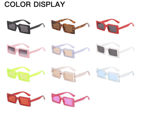 Candy Color Square Frame Sunglasses