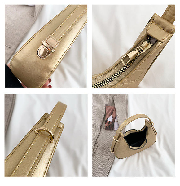 Matte Crescent Underarm Bag