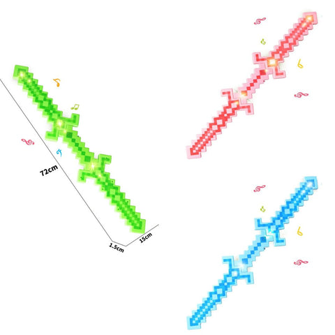 Light Up With Sound Minecraft Weapons Double-Headed Lattice Sword