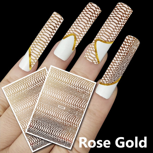 Snake Pattern Nail Art Stickers