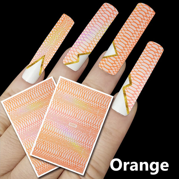 Snake Pattern Nail Art Stickers