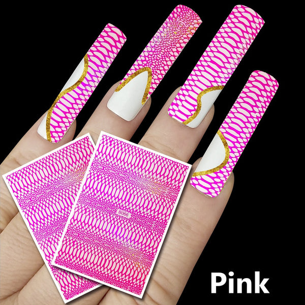 Snake Pattern Nail Art Stickers