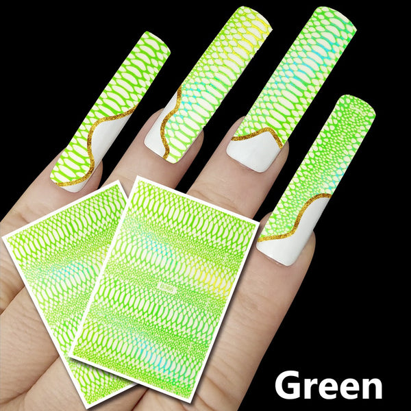 Snake Pattern Nail Art Stickers