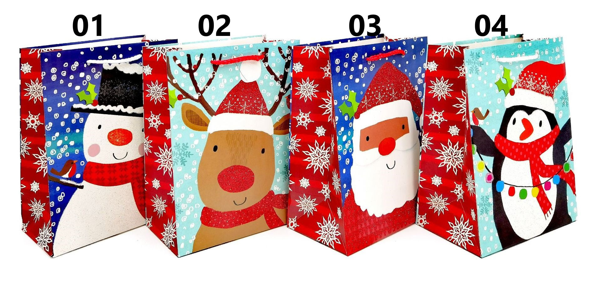 Glittery Christmas Gift Bags 5384