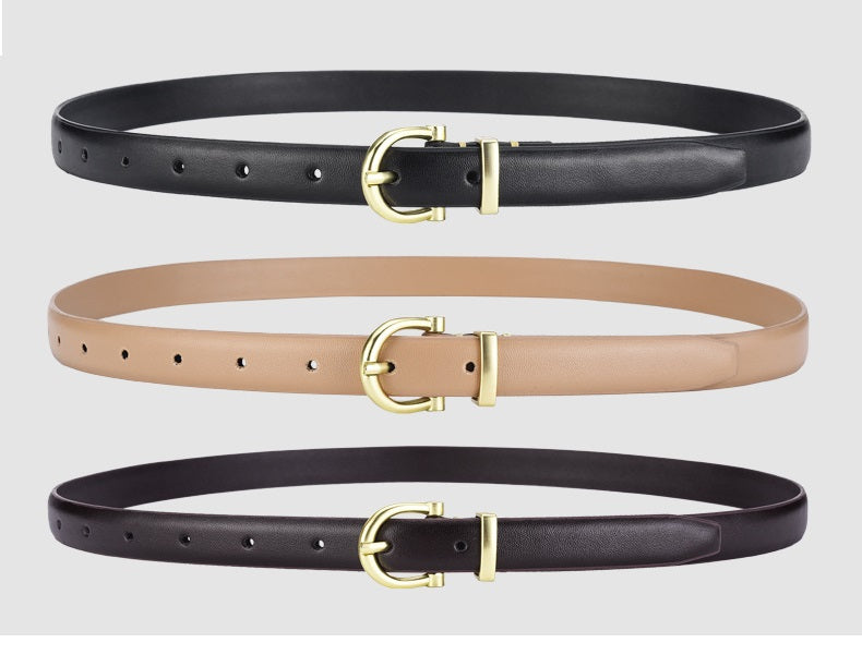 Genuine Leather Thin Belt