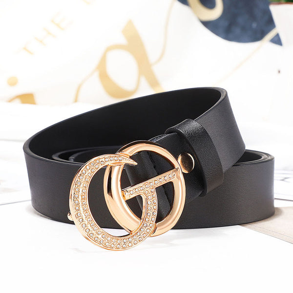 Wide Diamond Logo Belt