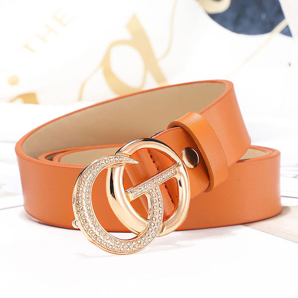 Wide Diamond Logo Belt