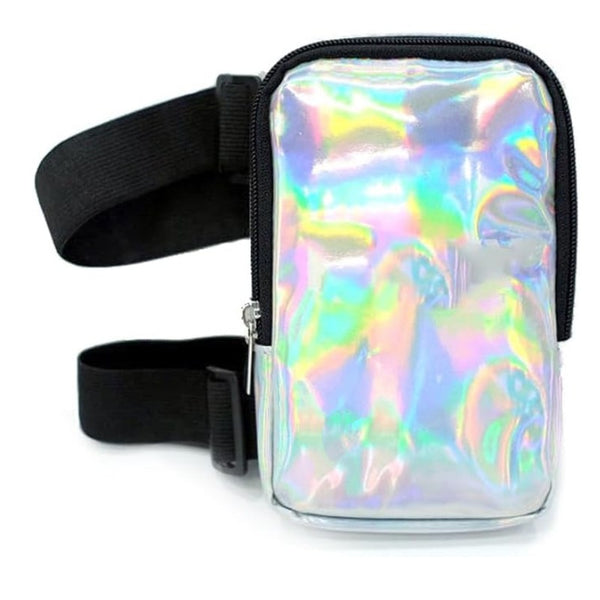 Holographic Thigh Pouch With Leg Straps