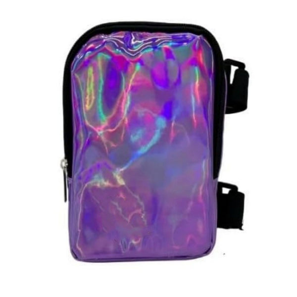 Holographic Thigh Pouch With Leg Straps