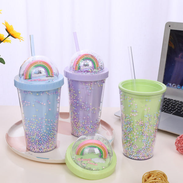 Rainbow Cover Plastic Water Cup