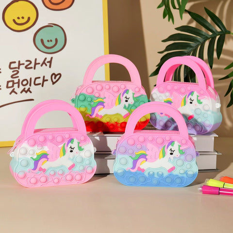 Unicorn Pop It Bags With Handle