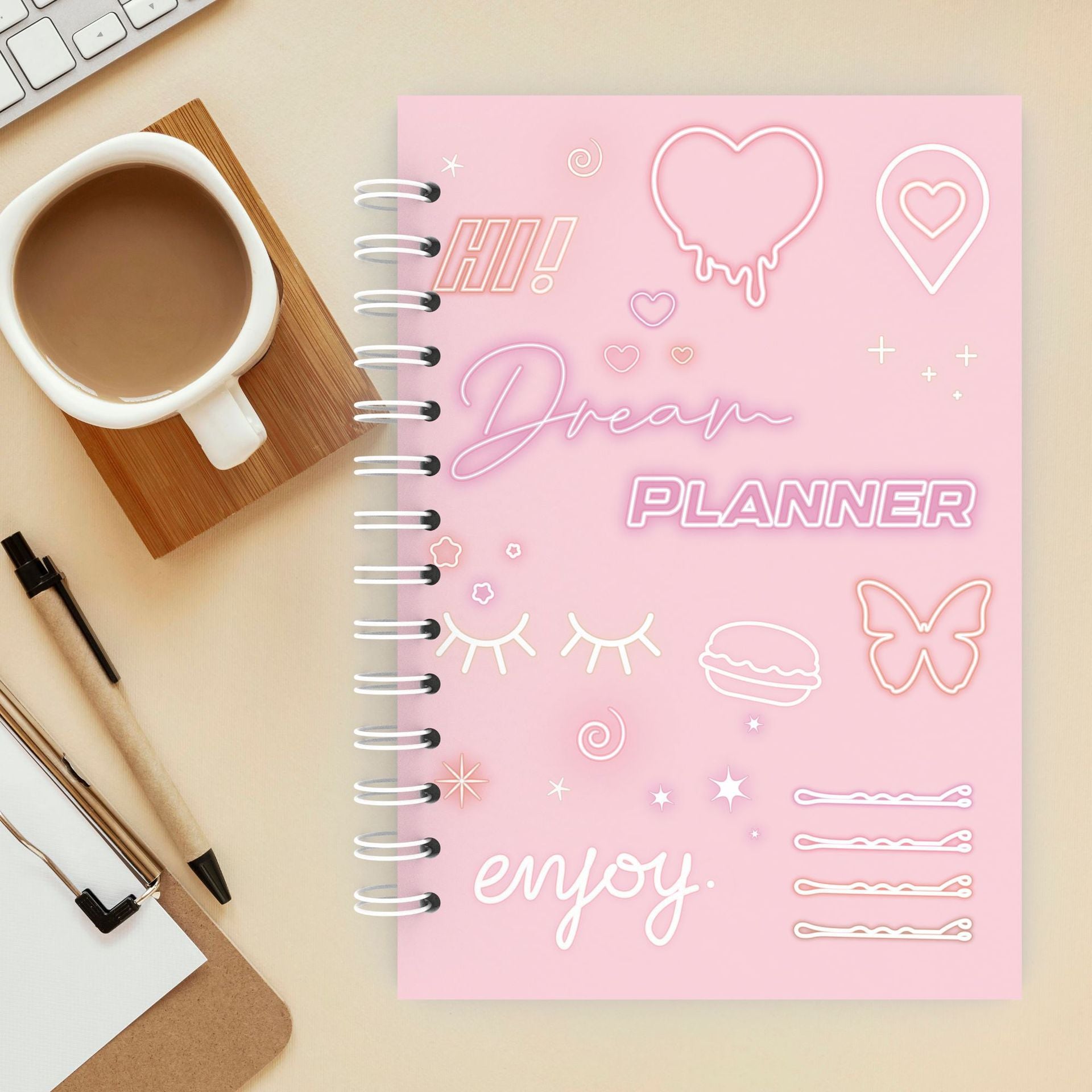 No Date A5 Yearly Dream Planner Pink