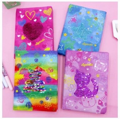 Plush Notebooks With Sequins