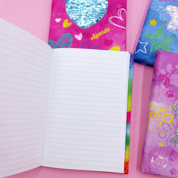 Plush Notebooks With Sequins