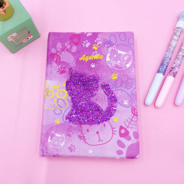 Plush Notebooks With Sequins