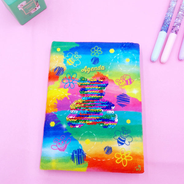 Plush Notebooks With Sequins