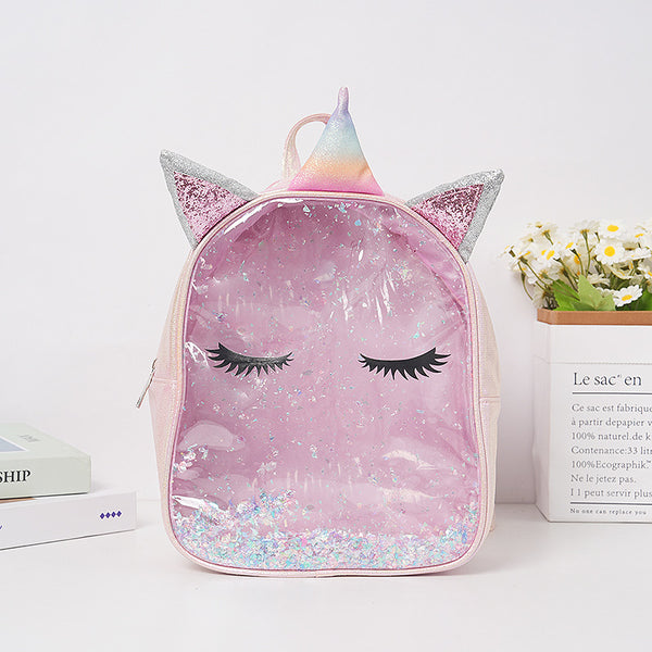 Children Transparent Sequins Cute Backpack