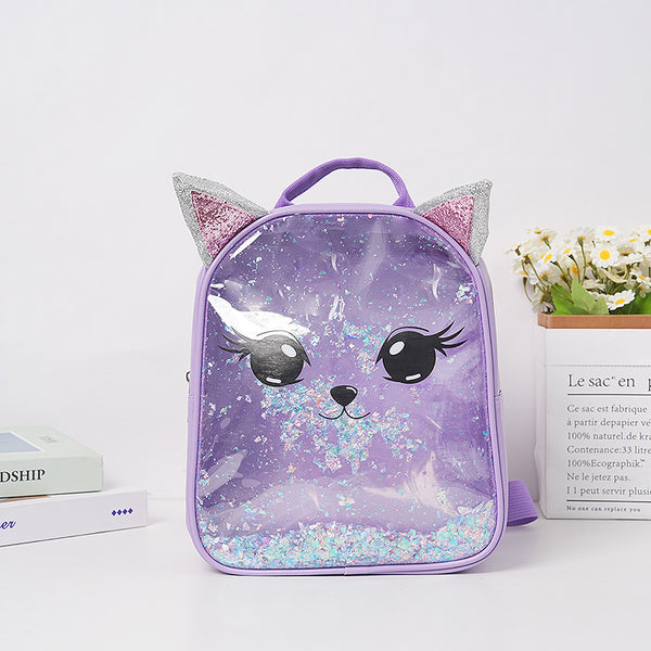 Children Transparent Sequins Cute Backpack