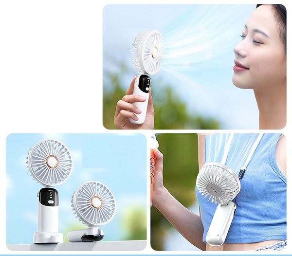 USB Folding Fan With Digital Display