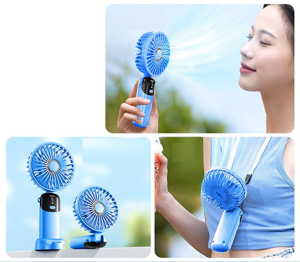 USB Folding Fan With Digital Display